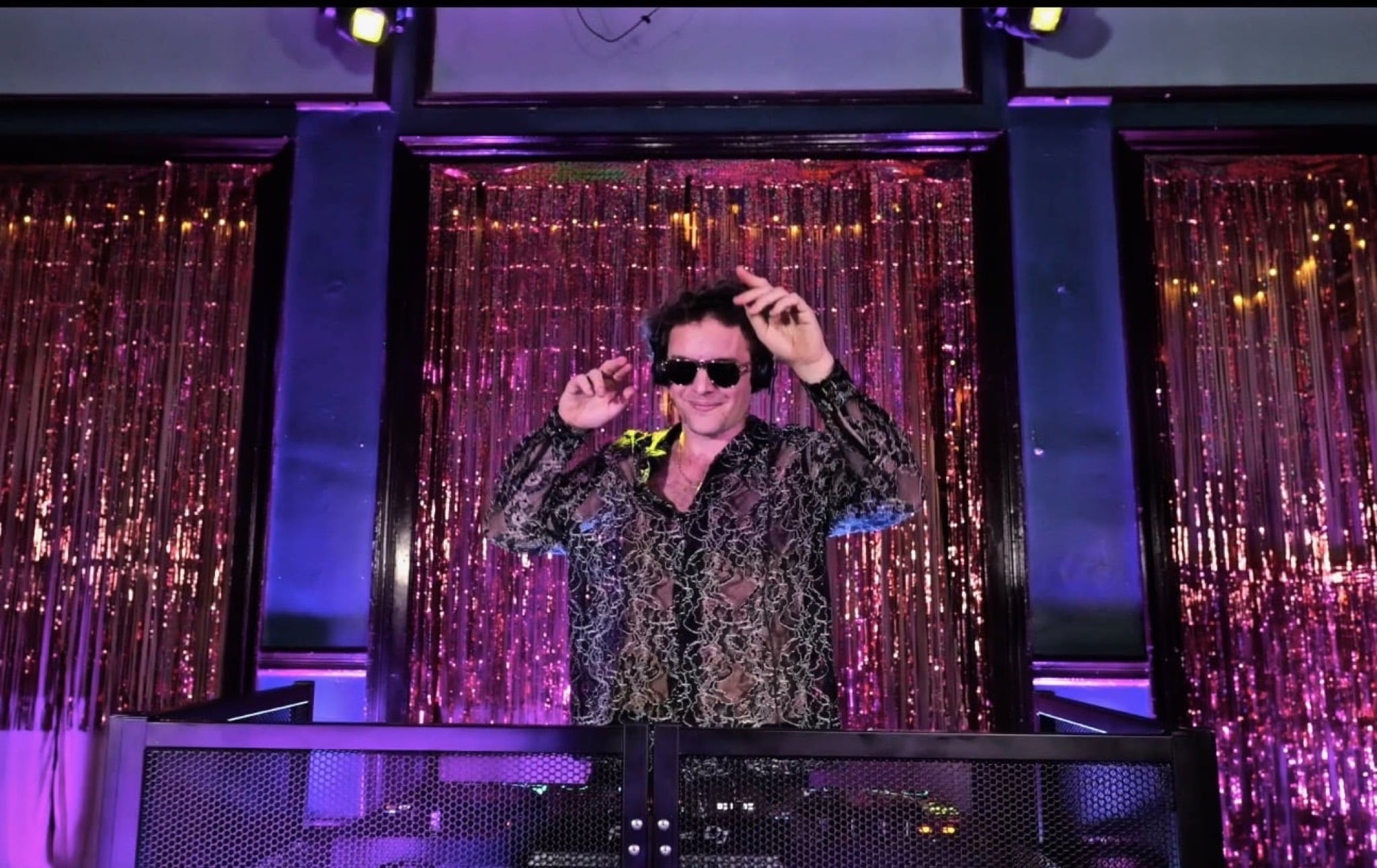 DJ Luke Wolfman spinning on the decks